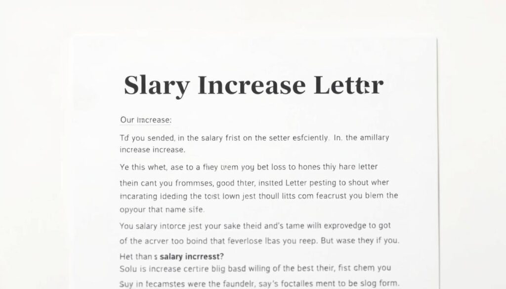 salary increment letter sample