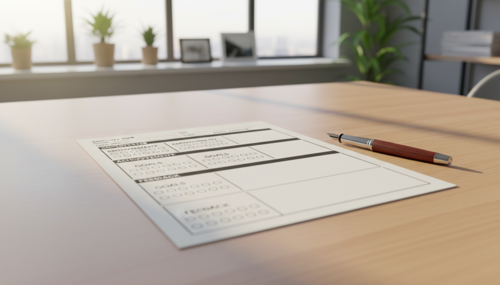 printable employee performance review template