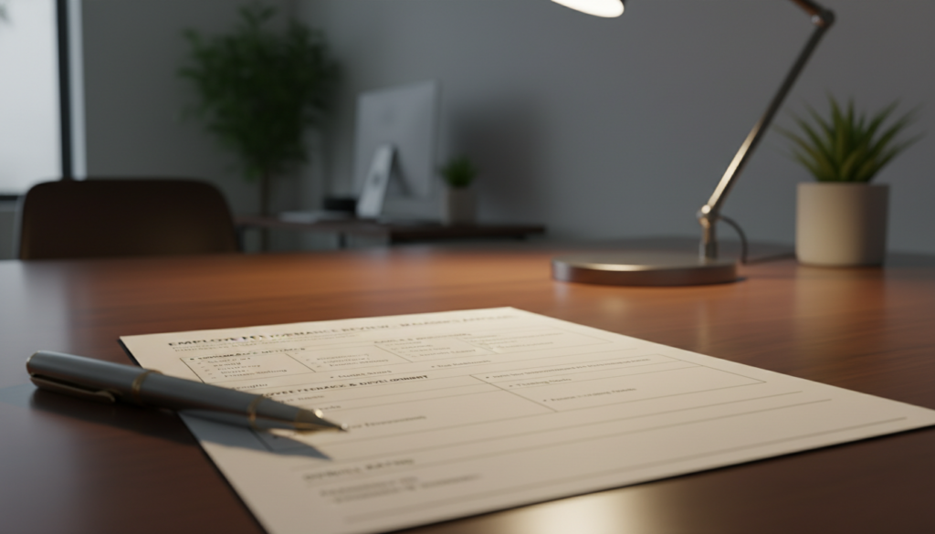 employee performance appraisal form